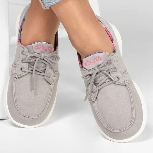 Skechers Shoes - Skechers | Gowalk Lite, Sea Fun Boat Shoes in Grey
